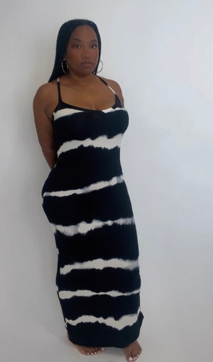 Tie Dye Maxi (Black)